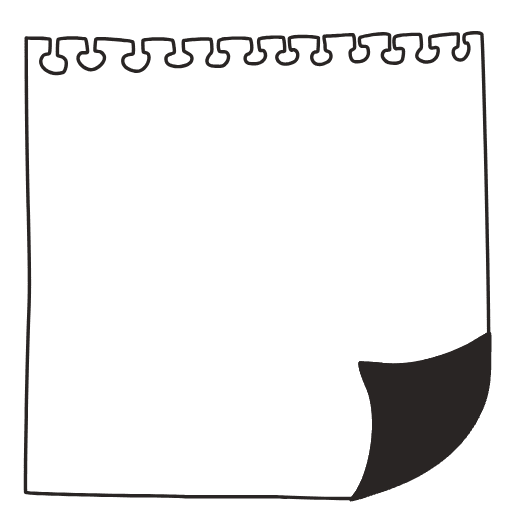 Note Pad Flip Black White 1 Element from Sticky Notes (Monochrome) Set