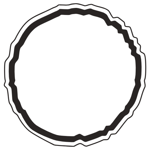 Note Pad Sheet Freeform Circle Black White Element from Sticky Notes (Monochrome) Set