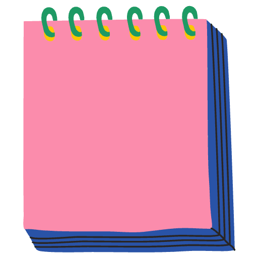 Note Pad Sheet Hoop Color Borderless 5 Element from Sticky Notes (Flat) Set