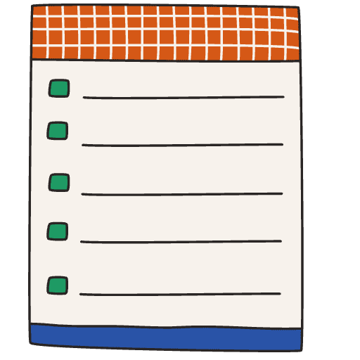 Note Pad Sheet List Color Border 3 Element from Sticky Notes (Classic) Set