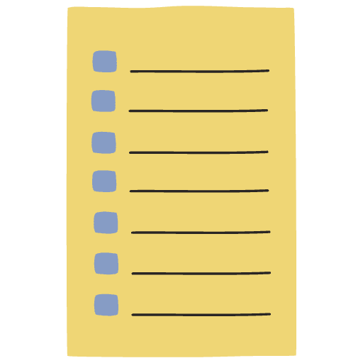 Note Pad Sheet List Color Borderless 2 Element from Sticky Notes (Flat) Set