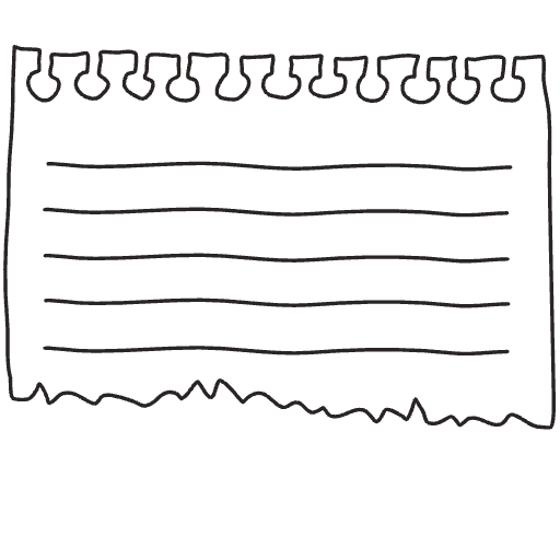 Note Pad Sheet Tear Black White 13 Element from Sticky Notes (Monochrome) Set