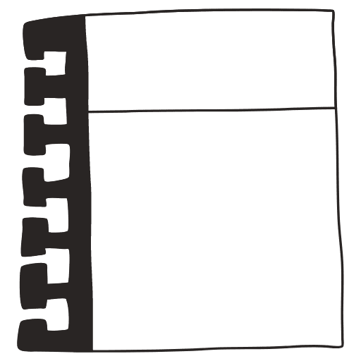Note Pad Sheet Tear Black White 2 Element from Sticky Notes (Monochrome) Set