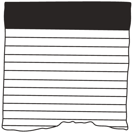 Note Pad Sheet Tear Black White 23 Element from Sticky Notes (Monochrome) Set