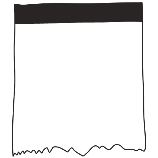 Note Pad Sheet Tear Black White 8 Element from Sticky Notes (Monochrome) Set