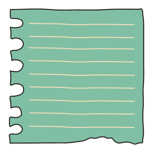 Note Pad Sheet Tear Color Border 6 Element from Sticky Notes (Classic) Set