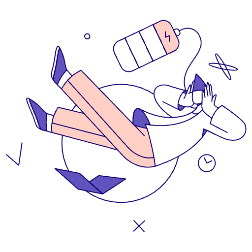 Overworked Employee Illustration from Bangalore - Free Set