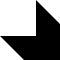 Down Right Chevron Icon from Block – Free Set