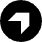 Up Right Chevron Circle Icon from Block – Free Set