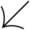 Down Left 2 Short Arrow icon - Free transparent PNG, SVG. No Sign up needed.