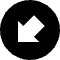 Down Left Circle Icon from Block – Free Set