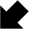 Down Left Icon from Block – Free Set
