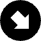 Down Right Circle Icon from Block – Free Set