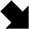 Down Right Icon from Block – Free Set