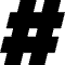 Hash Icon from Block – Free Set