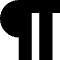 Pilcrow Icon from Block – Free Set