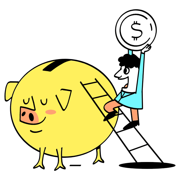 Saving Money Illustration from Havana Set