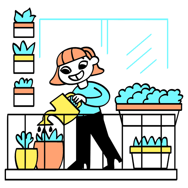 Grow Plants Apartment Illustration from Havana Set