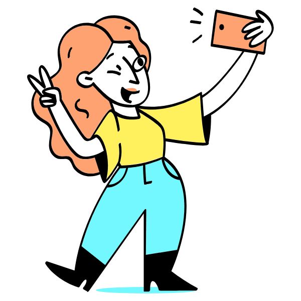 Selfie Illustration from Havana Set