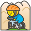Man Mountain Biking Emoji from Kawaii Emoji Set