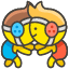 Men Wrestling Element from Kawaii Emoji Set