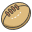 Rugby Football Element from Kawaii Emoji Set