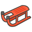 Sled Element from Kawaii Emoji Set