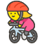 Woman Biking Element from Kawaii Emoji Set