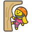 Woman Climbing Element from Kawaii Emoji Set