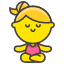 Woman In Lotus Position Element from Kawaii Emoji Set