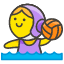 Woman Playing Water Polo Element from Kawaii Emoji Set
