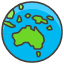 Globe Showing Asia Australia B Element from Kawaii Emoji Set