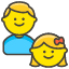 Family Man Girl Element from Kawaii Emoji Set