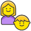 Family Woman Boy Element from Kawaii Emoji Set
