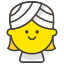 Woman Wearing Turban Emoji from Kawaii Emoji Set | Free Download as SVG Vector and Transparent PNG | Streamline emojis