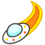 Flying Saucer A Element from Kawaii Emoji Set