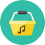 Music Basket Icon from Kameleon Colors Set
