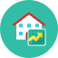 House Graph Icon from Kameleon Colors Set