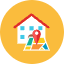 House Location Icon from Kameleon Colors Set
