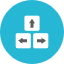 Arrows Key Icon from Kameleon Colors Set