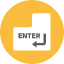 Enter Key Icon from Kameleon Colors Set