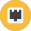 Lan Connector Icon from Kameleon Colors Set