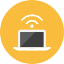 Laptop Signal Icon from Kameleon Colors Set