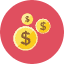 Coins 2 Icon from Kameleon Colors Set