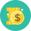 Coins Icon from Kameleon Colors Set