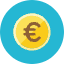 Euro Coin Icon from Kameleon Colors Set