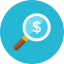 Money Search Icon from Kameleon Colors Set