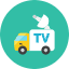 Broadcasting Truck Icon from Kameleon Colors Set