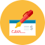Bank Check Icon from Kameleon Colors Set