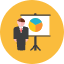 Businessman Chart Icon from Kameleon Colors Set
